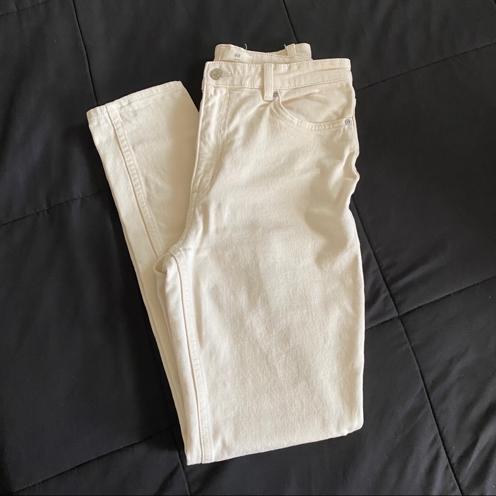 NEW H&M beige high waisted skinny jeans